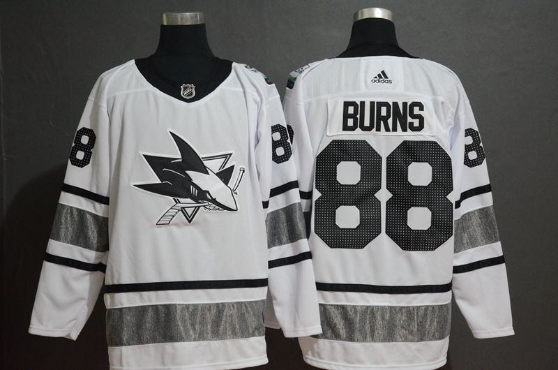 Men San Jose Sharks #88 Burns White 2019 All Star NHL Jerseys->minnesota timberwolves->NBA Jersey